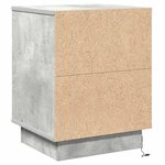 vidaXL Cabinet de chevet avec 2 Pièces Gris béton 39 x 34.5 x 50 cm