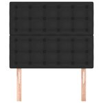vidaXL Tête de lit Noir 90x5x118/128 cm Similicuir
