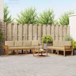 vidaXL Ensemble de canapés d'extérieur 8 Pièces Naturel et Beige