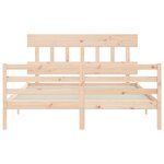vidaXL Cadre de lit sans matelas 160x200 cm bois massif