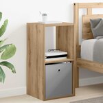 vidaXL Table de chevet avec tiroir Chêne artisanal 35 x 32 x 68 5 cm