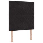 vidaXL Tête de Lit LED Design Blocs Diamant Noire 80 cm Velours