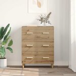 vidaXL Buffet chêne artisanal 34 x 69.5 x 90 cm Bois d'ingénierie