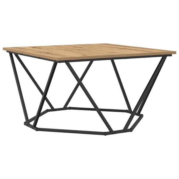 vidaXL Table basse Chêne Artisanale 80x80x45 cm Bois Ingénierie