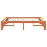 vidaXL Cadre de lit surélevé Marron 150 x 200 cm Bois massif en pin