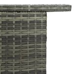 vidaXL Table de bar de jardin Gris 120x55x110 cm Résine tressée
