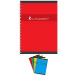 Cahier à spirale A4 petits carreaux 180p 70g coloris aléatoire CONQUÉRANT