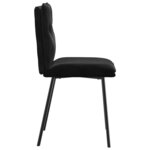 vidaXL Chaises à manger lot de 4 Noir Velours