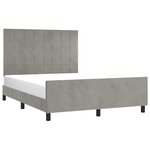 vidaXL Cadre de lit sans matelas gris clair 140x200 cm velours