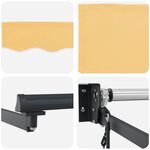 vidaXL Auvent rétractable électrique Sable 100  Polyester et Aluminium