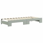 vidaXL Lit de jour avec lit gigogne gris clair 80x200 cm velours