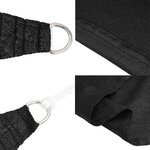 vidaXL Voile d'ombrage 160 g/m² triangulaire noir 5x7x7 m PEHD