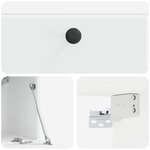 vidaXL Meuble TV mural 59 5 x 31 x 30 cm Blanc Bois d'ingénierie