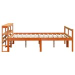vidaXL Cadre de lit et tête de lit sans matelas cire marron 120x190 cm