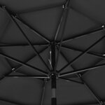 vidaXL Parasol de jardin à 3 niveaux avec mât en aluminium anthracite