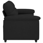 vidaXL Canapé à 2 places noir 140 cm tissu