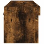 vidaXL Meuble TV avec lumières LED chêne fumé 60x30x30 cm