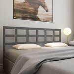 vidaXL Tête de lit Gris 205 5x4x100 cm Bois massif de pin