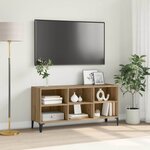 vidaXL Meuble TV Marron 69.5 x 30 x 50 cm Bois d'ingénierie