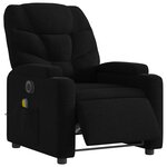 vidaXL Fauteuil de massage inclinable électrique Noir Tissu