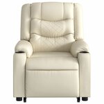 vidaXL Fauteuil inclinable Crème Similicuir