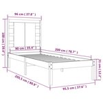 vidaXL Cadre de lit sans matelas 90x200 cm bois de pin massif