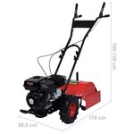 vidaXL Cultivateur à essence 6 5 ch 196 cc