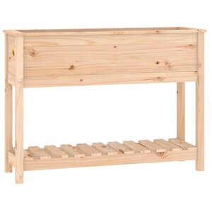 vidaXL Jardinière avec étagère 111 5x34 5x81 cm Bois massif de pin