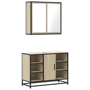 vidaXL Ensemble de meubles de salle de bain 2 Pièces chêne sonoma