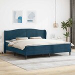 vidaXL Cadre de lit avec tête de lit Bleu 180 x 200 cm Velours