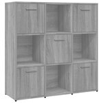 vidaXL Bibliothèque Sonoma gris 90x30x90 cm Bois d'ingénierie