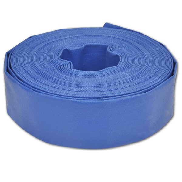 vidaXL Tuyau plat 100 m 1 5" PVC