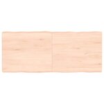vidaXL Dessus de table bois massif non traité bordure assortie