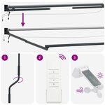 vidaXL Auvent rétractable électrique Sable 100  Polyester et Aluminium