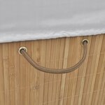 vidaXL Panier à linge rectangulaire Bambou Naturel