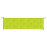 vidaXL Coussins de banc de jardin lot de 2 vert vif tissu Oxford