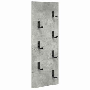 vidaXL Porte-manteau mural Montage mural Gris béton 30 x 1 5 x 80 cm