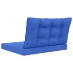 vidaXL Coussin de canapé d'extérieur 2 Pièces Bleu royal Polyester