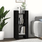 vidaXL Bibliothèque/Séparateur de pièce Noir 41x35x91 cm Pin solide