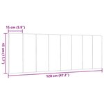 vidaXL Coussin de tête de lit marron foncé 120 cm tissu
