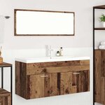 vidaXL Cabinet de salle de bain Bois Ancien 100 x 38 5 x 46 cm