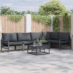 vidaXL Ensemble de canapé de jardin Anthracite Acier