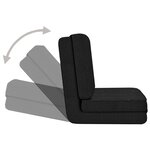 vidaXL Chaise pliable de sol Noir Tissu