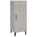 vidaXL Buffet Gris béton 34 5x34x90 cm Bois d'ingénierie