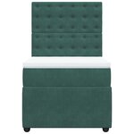 vidaXL Sommier à lattes de lit avec matelas Vert foncé 100x200 cm