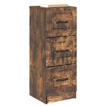 vidaXL Armoire à tiroirs Chêne fumé 33 x 34 5 x 87 cm