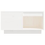 vidaXL Table basse Blanc 60x61x32 5 cm Bois massif de pin