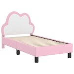 vidaXL Cadre de lit pour tout-petit avec tête de lit Rose 70 x 140 cm