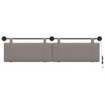 vidaXL Tête de lit suspendue Taupe Tissu