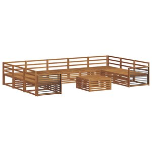 vidaXL Ensemble de canapés d'extérieur 10 pc Naturel